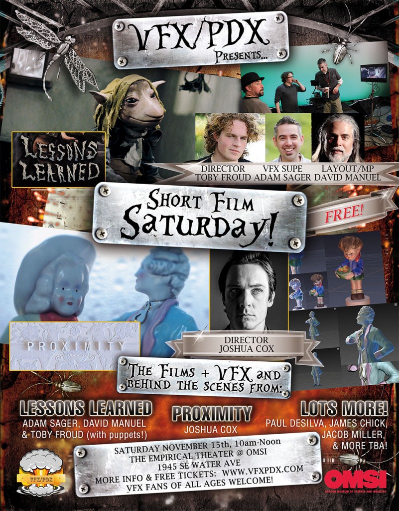 VFX/PDX Meeting - Short Film Saturday! @ OMSI Empirical Theater | Portland | Oregon | United States